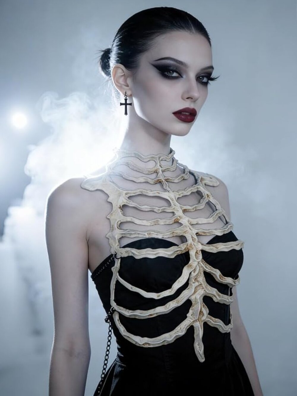 Gothic Skeleton Rib Cage Harness - Picture 3 of 6